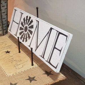 NEW Handmade HOME Windmill Wooden Sign